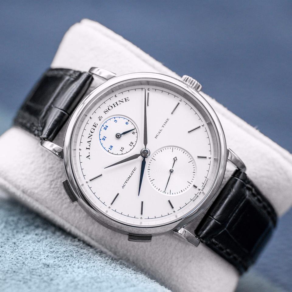 A. Lange & Söhne Saxonia Dual Time 385.026 Silver Dial 40mm 2015 Box & Papers