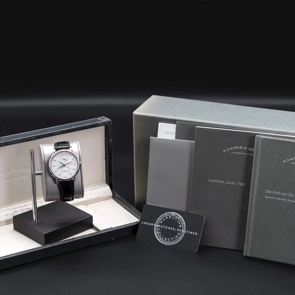 A. Lange &amp; Söhne Saxonia Dual Time 385.026 Silver Dial 40mm 2015 Box &amp; Papers — photo 12