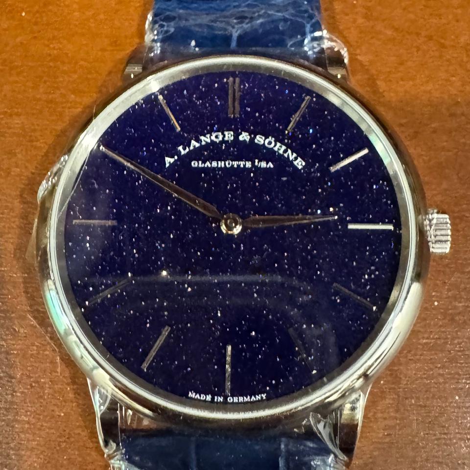 A. Lange &amp; Söhne Saxonia Thin New &amp; Unworn. Extra new strap included. Box &amp; Papers.