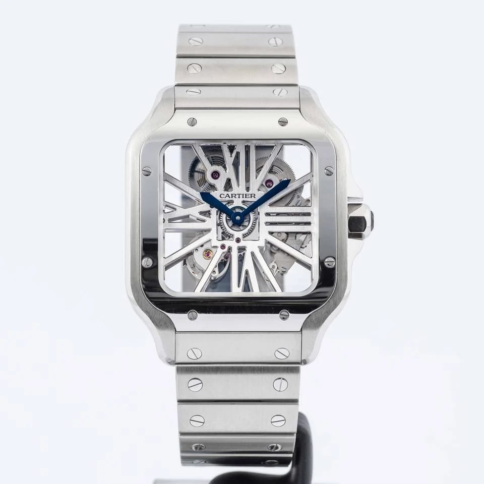 Cartier Santos de Cartier Skeleton Stainless Steel Large 47.5mm x 39.7mm (WHSA0015)