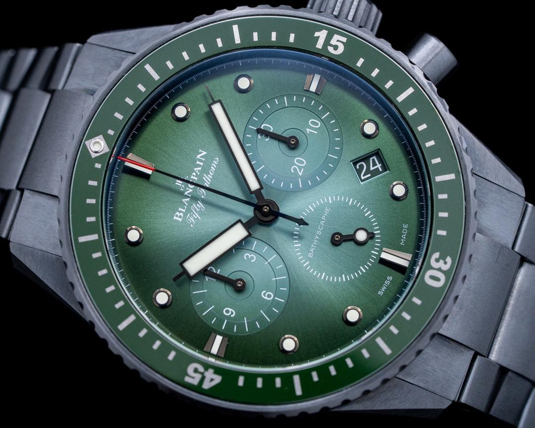 Blancpain Fifty Fathoms Bathyscaphe 5200 Bathyscaphe Chronographe Flyback Ceramic Green Dial — photo 5