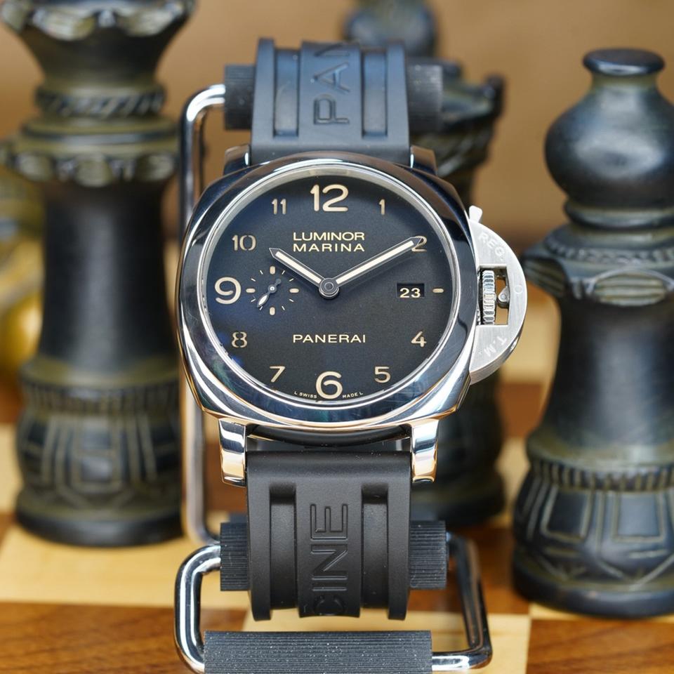 Panerai Luminor Marina 1950 3 Days Automatic 2016 PAM00359 44mm Steel Black Dial Full set Rubber Strap
