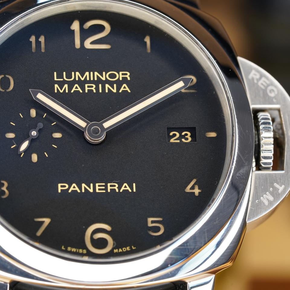 Panerai Luminor Marina 1950 3 Days Automatic 2016 PAM00359 44mm Steel Black Dial Full set Rubber Strap — photo 3
