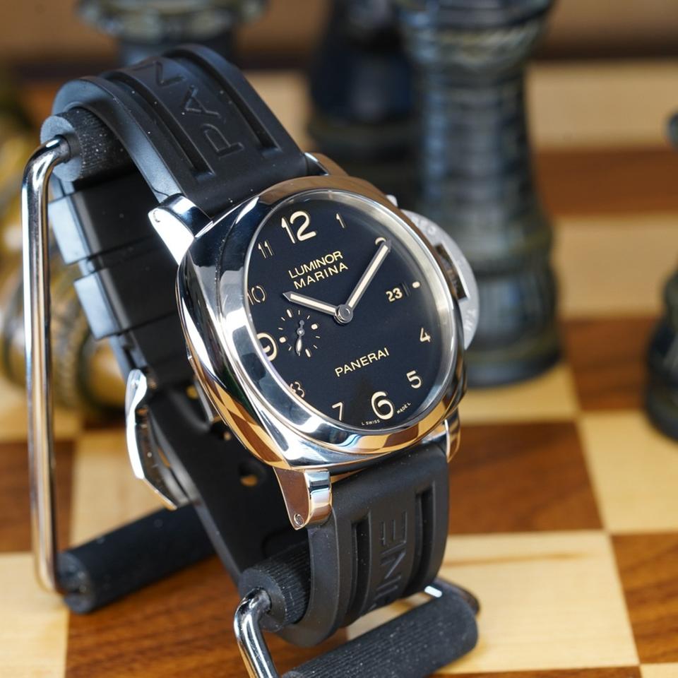 Panerai Luminor Marina 1950 3 Days Automatic 2016 PAM00359 44mm Steel Black Dial Full set Rubber Strap — photo 4