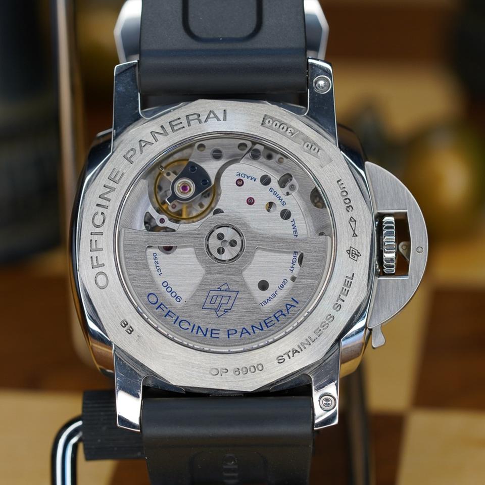 Panerai Luminor Marina 1950 3 Days Automatic 2016 PAM00359 44mm Steel Black Dial Full set Rubber Strap — photo 8