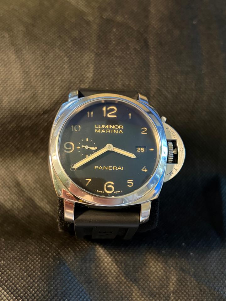 Panerai Luminor Marina 1950 3 Days Automatic 2016 PAM00359 44mm Steel Black Dial Full set Rubber Strap — photo 12