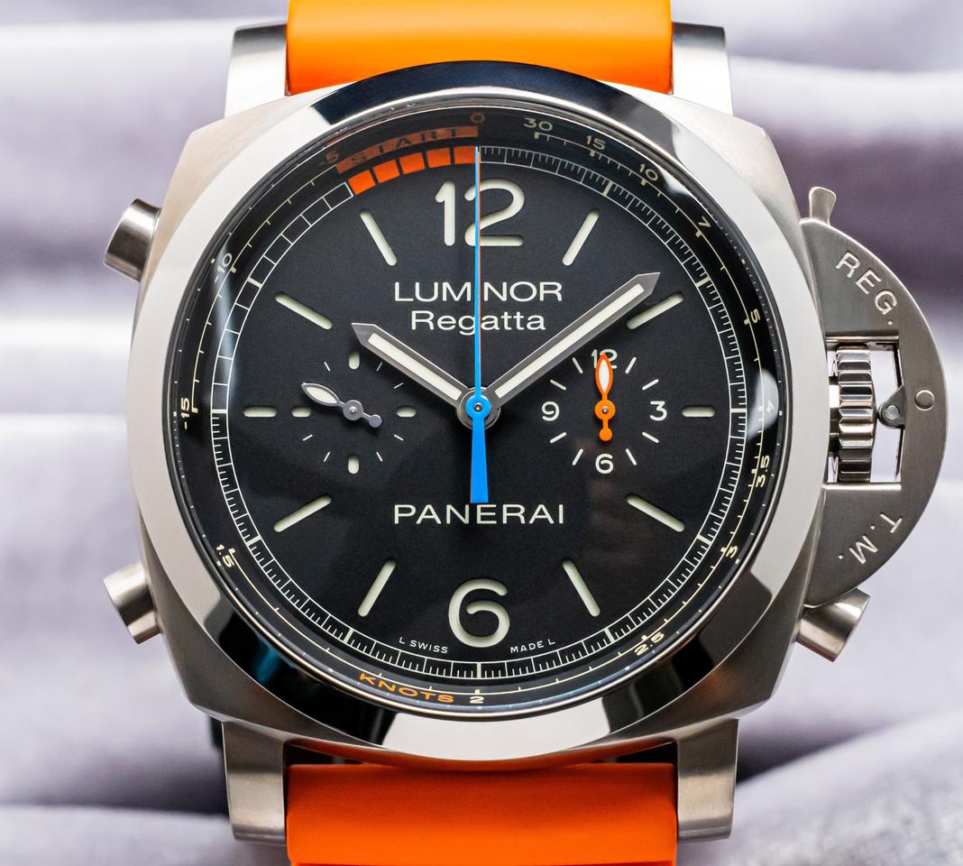 Panerai Luminor 1950 Regatta 3 Days Chrono Flyback 526 Luminor Regatta Flyback $19K MSRP Titanio 47mm Black Dial 3 Days PAM00526 PAM526 PAM