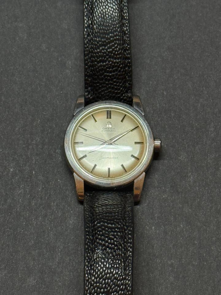Omega Seamaster Automatic Black Snakeskin Strap Large Hippocampus Caseback — photo 2