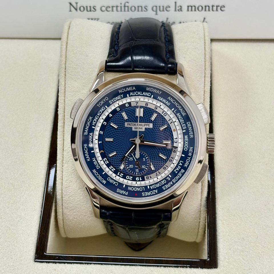 Patek Philippe World Time Chronograph 5930G-001 Blue Dial World Time Chronograph Box + Papers — photo 2