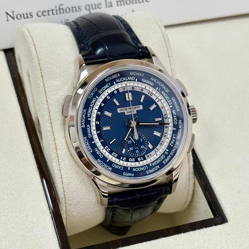 Patek Philippe World Time Chronograph 5930G-001 Blue Dial World Time Chronograph Box + Papers — photo 3