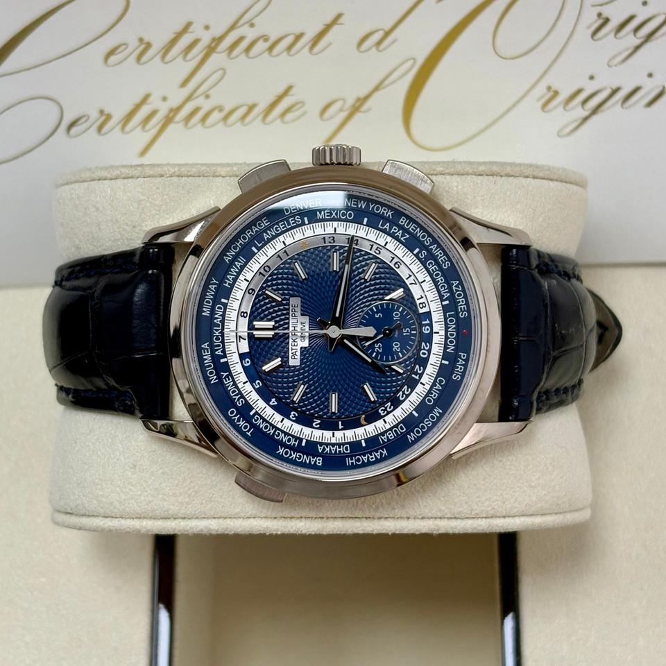 Patek Philippe World Time Chronograph 5930G-001 Blue Dial World Time Chronograph Box + Papers — photo 4