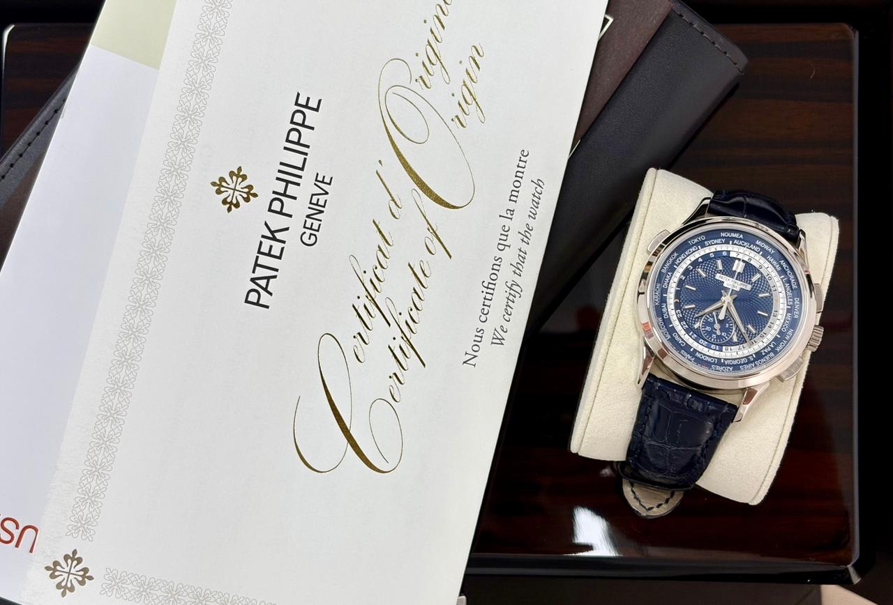 Patek Philippe World Time Chronograph 5930G-001 Blue Dial World Time Chronograph Box + Papers — photo 13