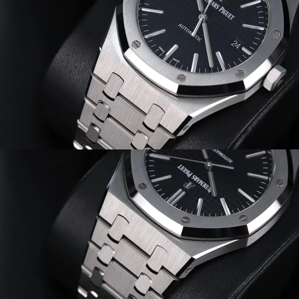 Audemars Piguet Royal Oak Selfwinding Complete 41mm Black Dial Steel Case Bracelet Selfwinding Automatic Date 15400ST — photo 11