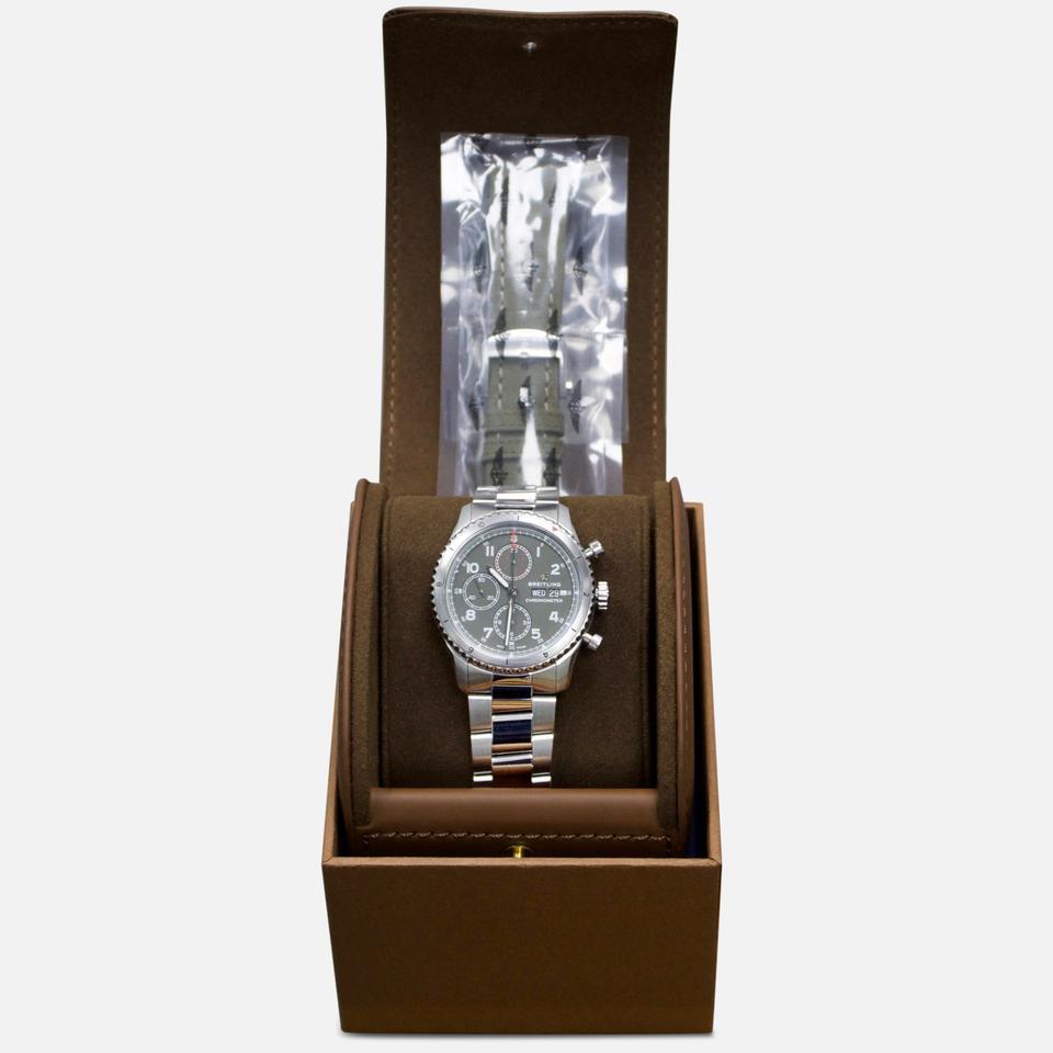 Breitling Aviator 8 A13316 Chronometer 43mm Curtiss Warhawk Auto Steel Day Date B&amp;P — photo 11