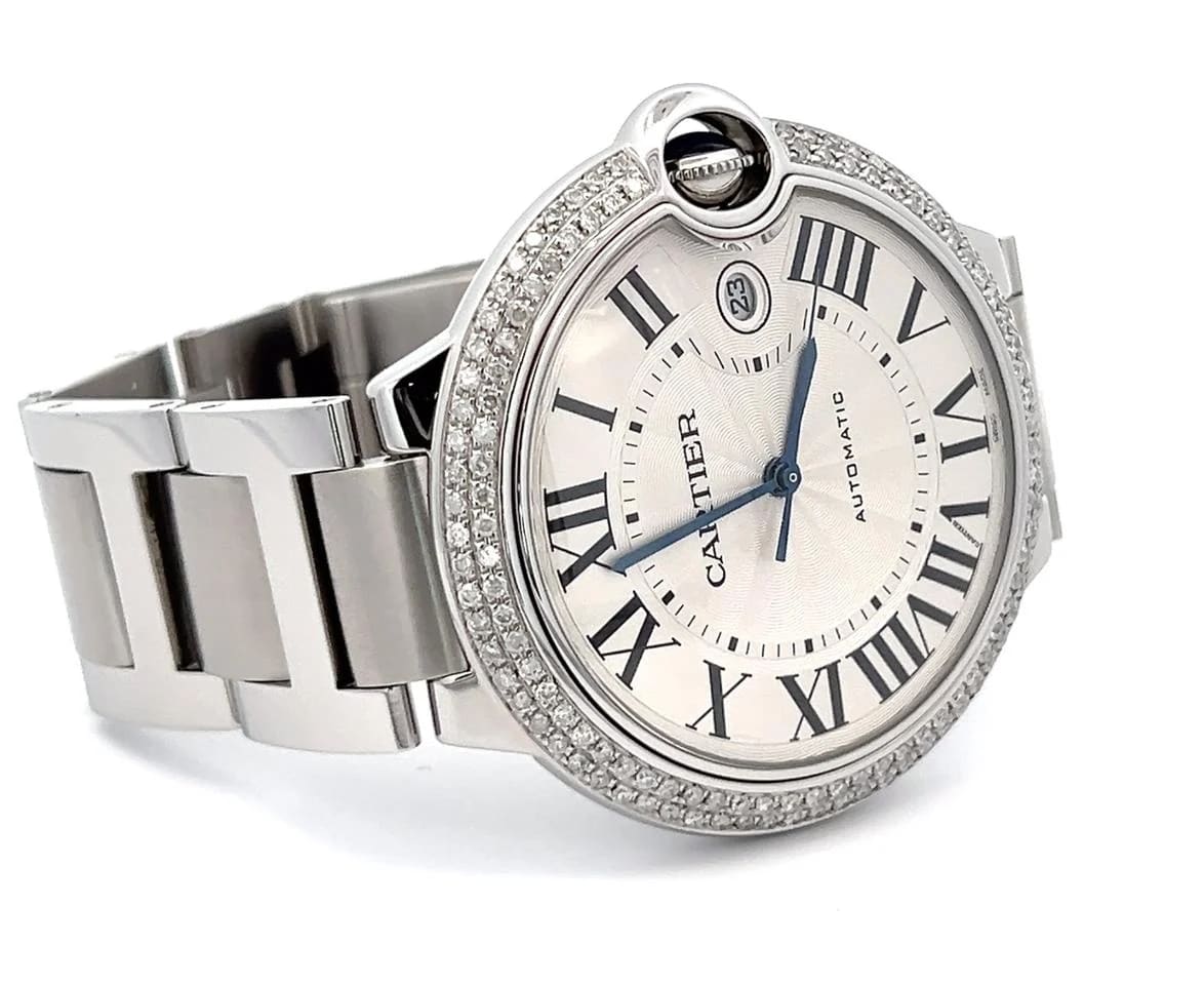 Cartier Ballon Bleu Mens Cartier Ballon Bleu Steel Diamond Watch — photo 5