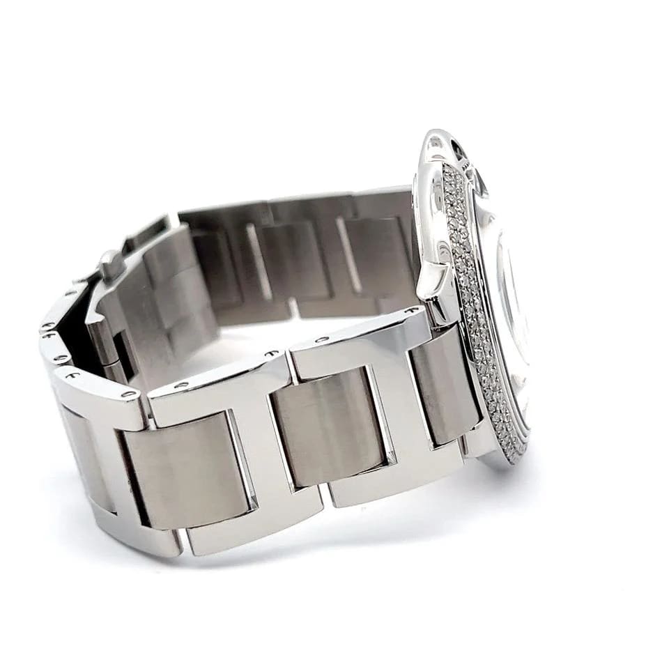 Cartier Ballon Bleu Mens Cartier Ballon Bleu Steel Diamond Watch — photo 6