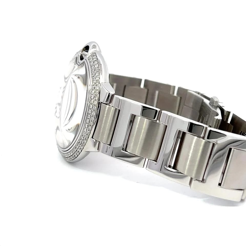 Cartier Ballon Bleu Mens Cartier Ballon Bleu Steel Diamond Watch — photo 8