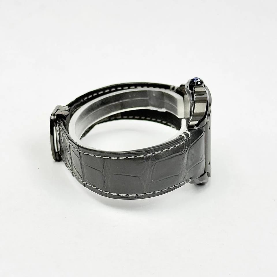 Cartier Santos De Cartier Santos De Cartier Black ADLC Skeleton Black Leather Band — photo 4
