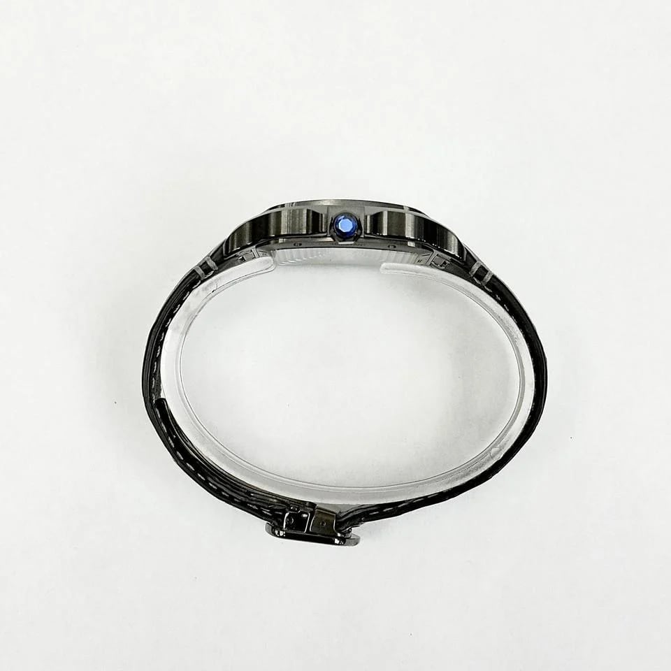 Cartier Santos De Cartier Santos De Cartier Black ADLC Skeleton Black Leather Band — photo 6