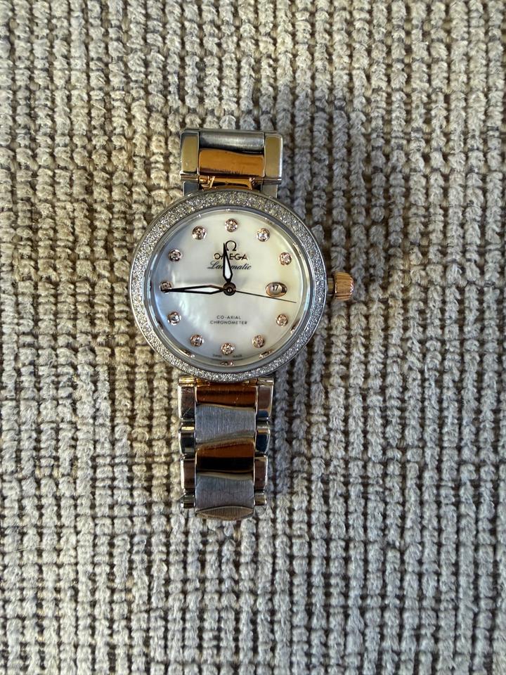 Omega De Ville Ladymatic 34mm SS and 18k Sedna diamond bezel and hour markers — photo 7