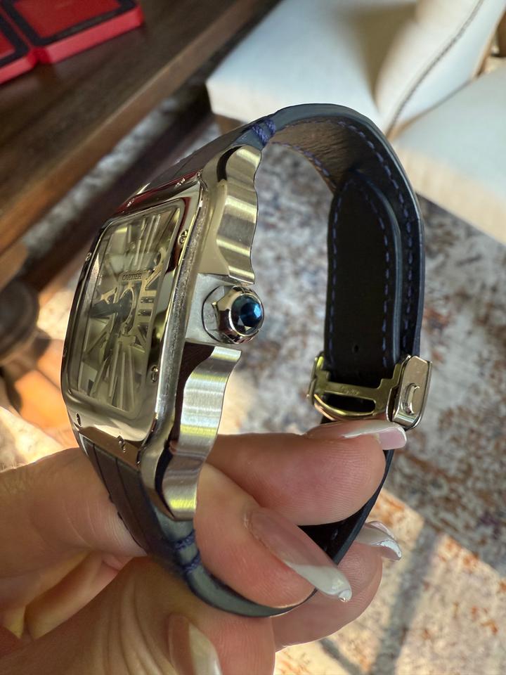 Cartier Santos De Cartier Skeleton BRAND NEW! UNWORN! PERFECT! Original Box Papers two straps — photo 3