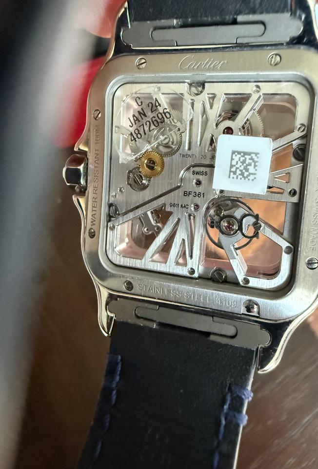 Cartier Santos De Cartier Skeleton BRAND NEW! UNWORN! PERFECT! Original Box Papers two straps — photo 12