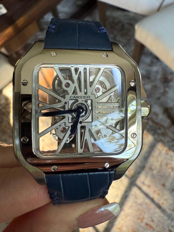Cartier Santos De Cartier Skeleton BRAND NEW! UNWORN! PERFECT! Original Box Papers two straps — photo 18