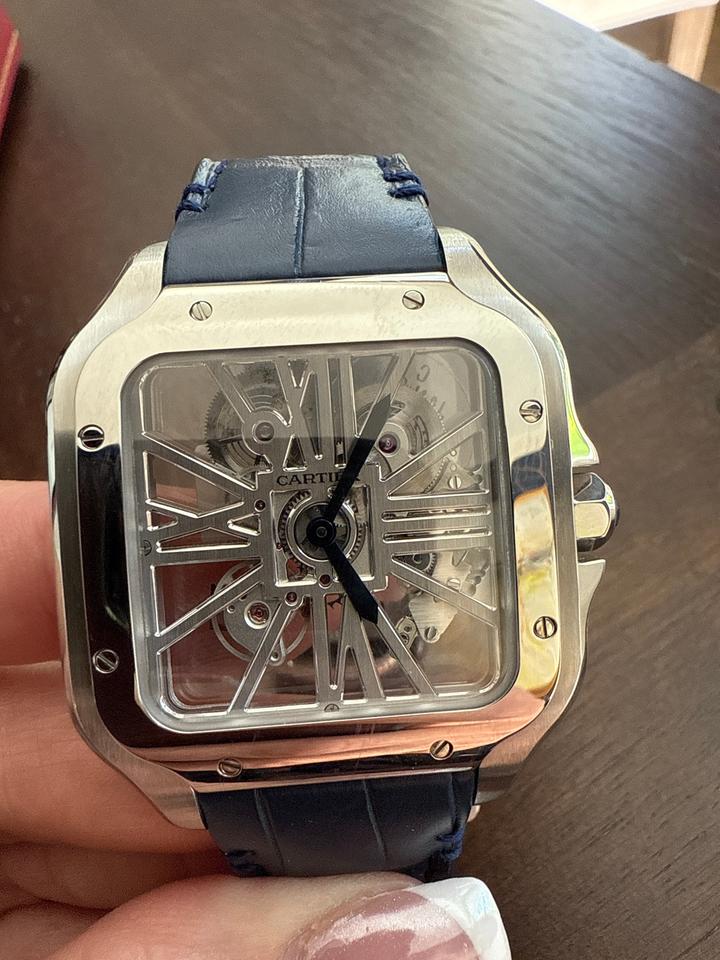 Cartier Santos De Cartier Skeleton BRAND NEW! UNWORN! PERFECT! Original Box Papers two straps — photo 20