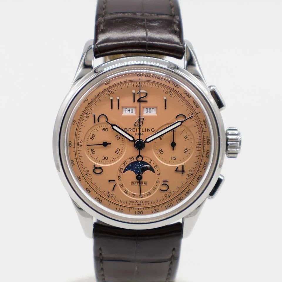 Breitling Premier Datora B25 42 Brown/Copper Dial Steel AB2510201K1P1 Strap