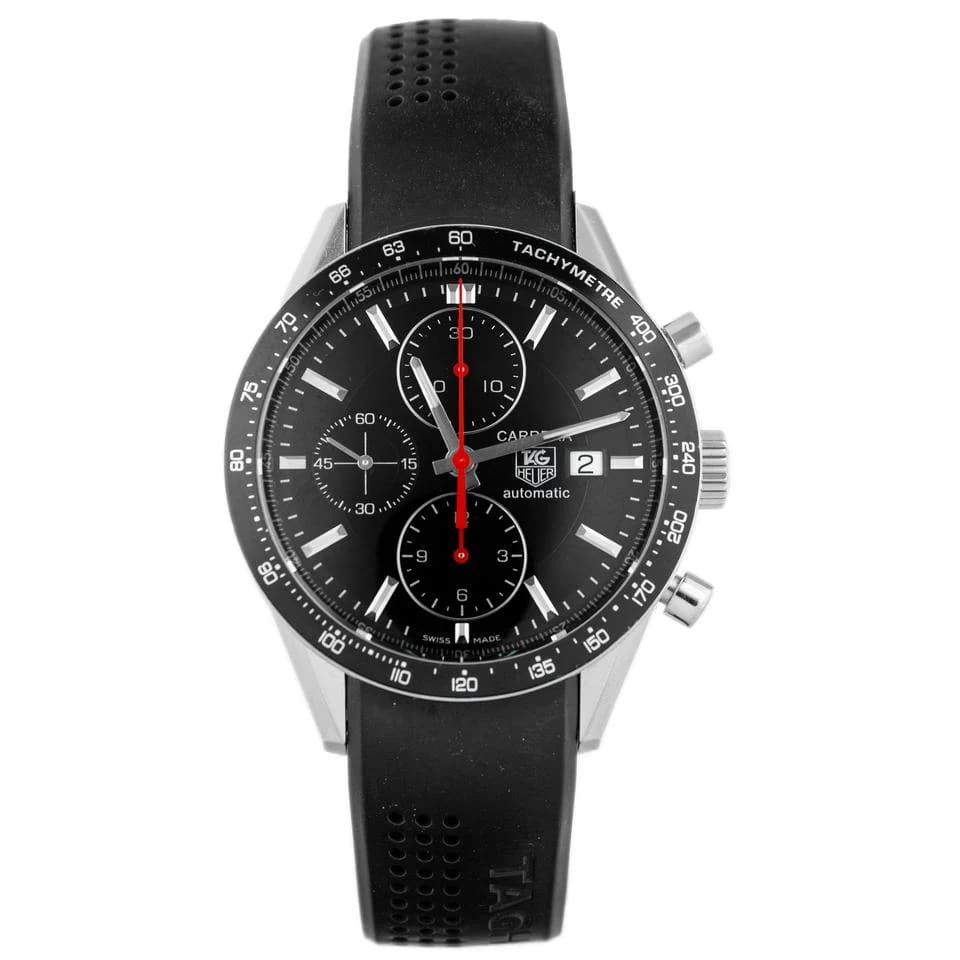 TAG Heuer Carrera Calibre 16 Chronograph Stainless Steel Black Dial 41mm CV2014