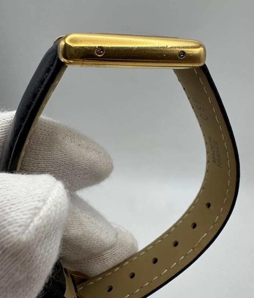 Cartier Tank Vermeil Gold Plated Manual Winding 20x28mm Black Roman Dial (Serviced February 2026) — photo 5