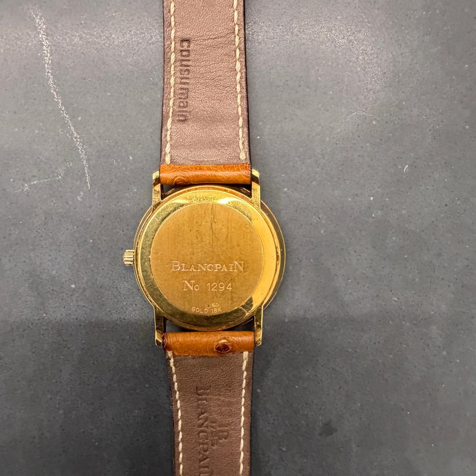 Blancpain Villeret 18K Yellow Gold with new ostrich strap Box and Book — photo 2