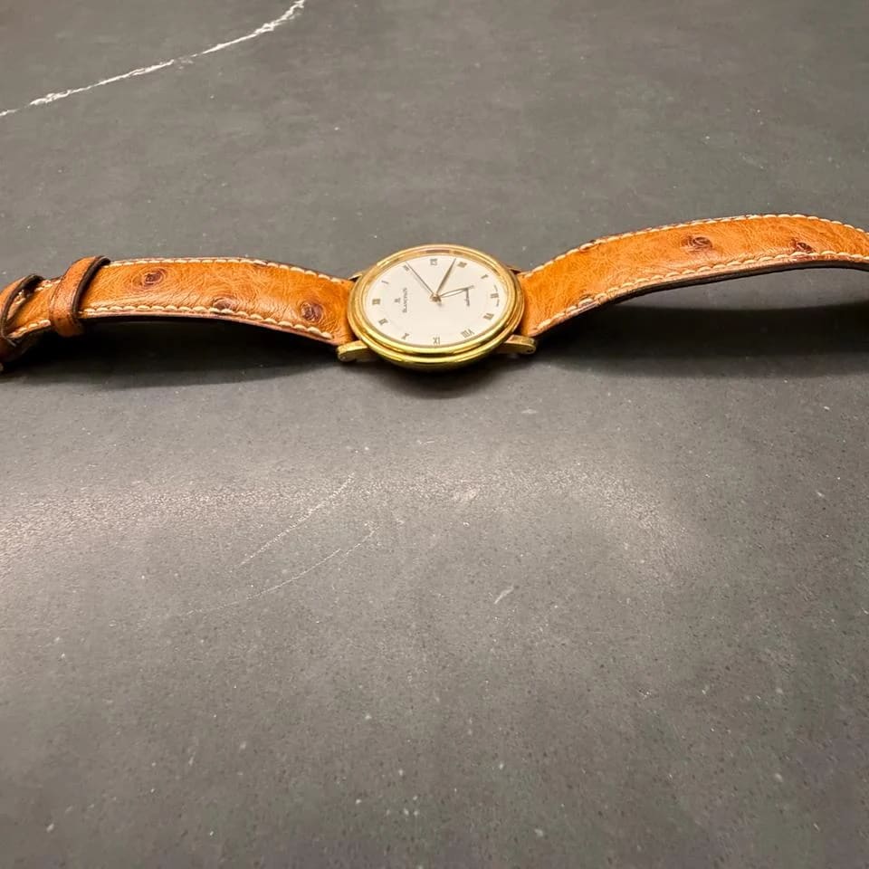Blancpain Villeret 18K Yellow Gold with new ostrich strap Box and Book — photo 4