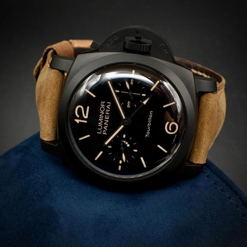 Panerai Luminor 1950 Tourbillon GMT PAM00396 48mm Ceramic Ltd 100 Pcs Extremely rare ceramic tourbillon in mint condition!!