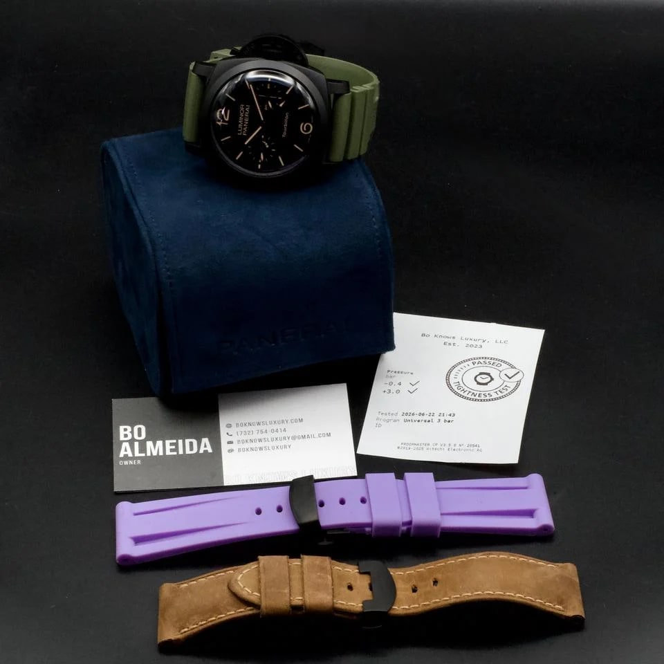 Panerai Luminor 1950 Tourbillon GMT PAM00396 48mm Ceramic Ltd 100 Pcs Extremely rare ceramic tourbillon in mint condition!! — photo 2