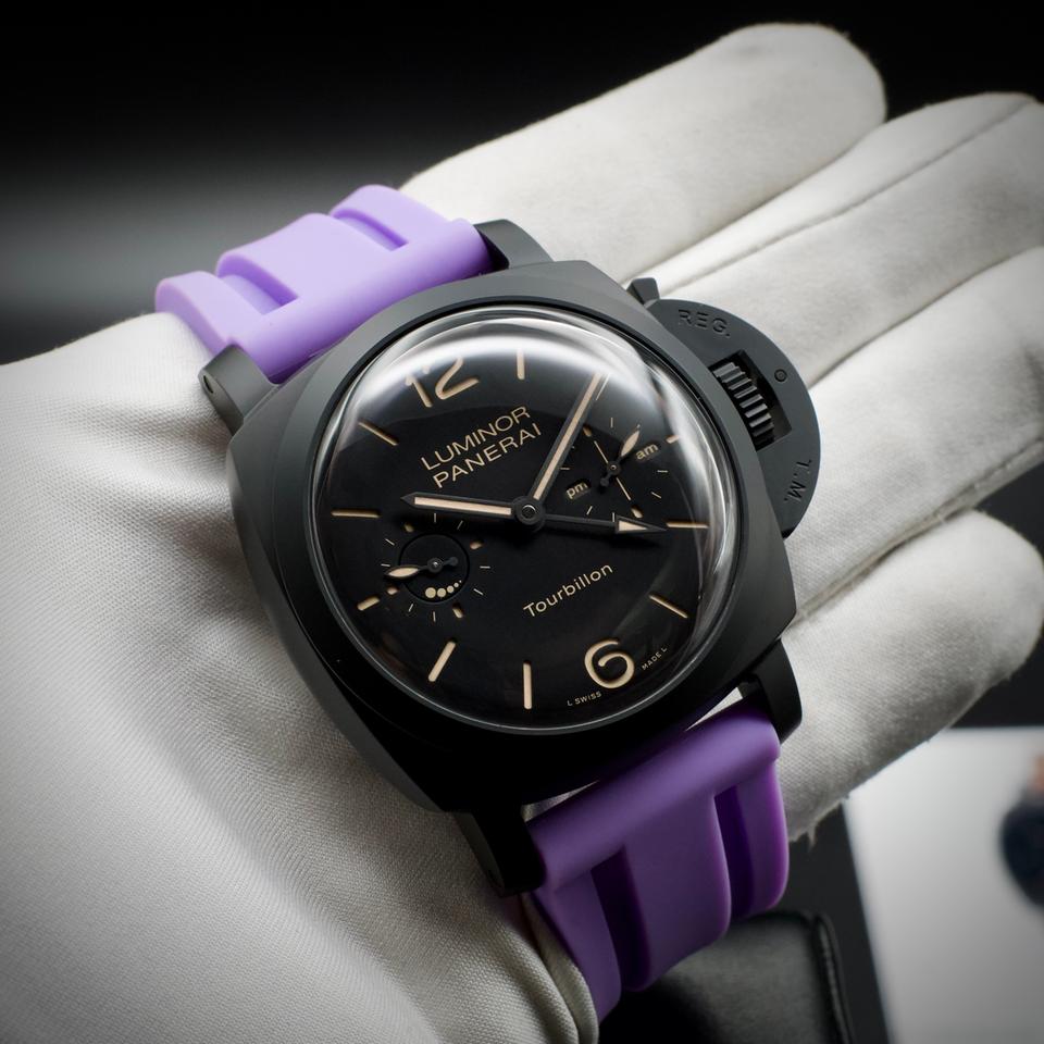 Panerai Luminor 1950 Tourbillon GMT PAM00396 48mm Ceramic Ltd 100 Pcs Extremely rare ceramic tourbillon in mint condition!! — photo 5