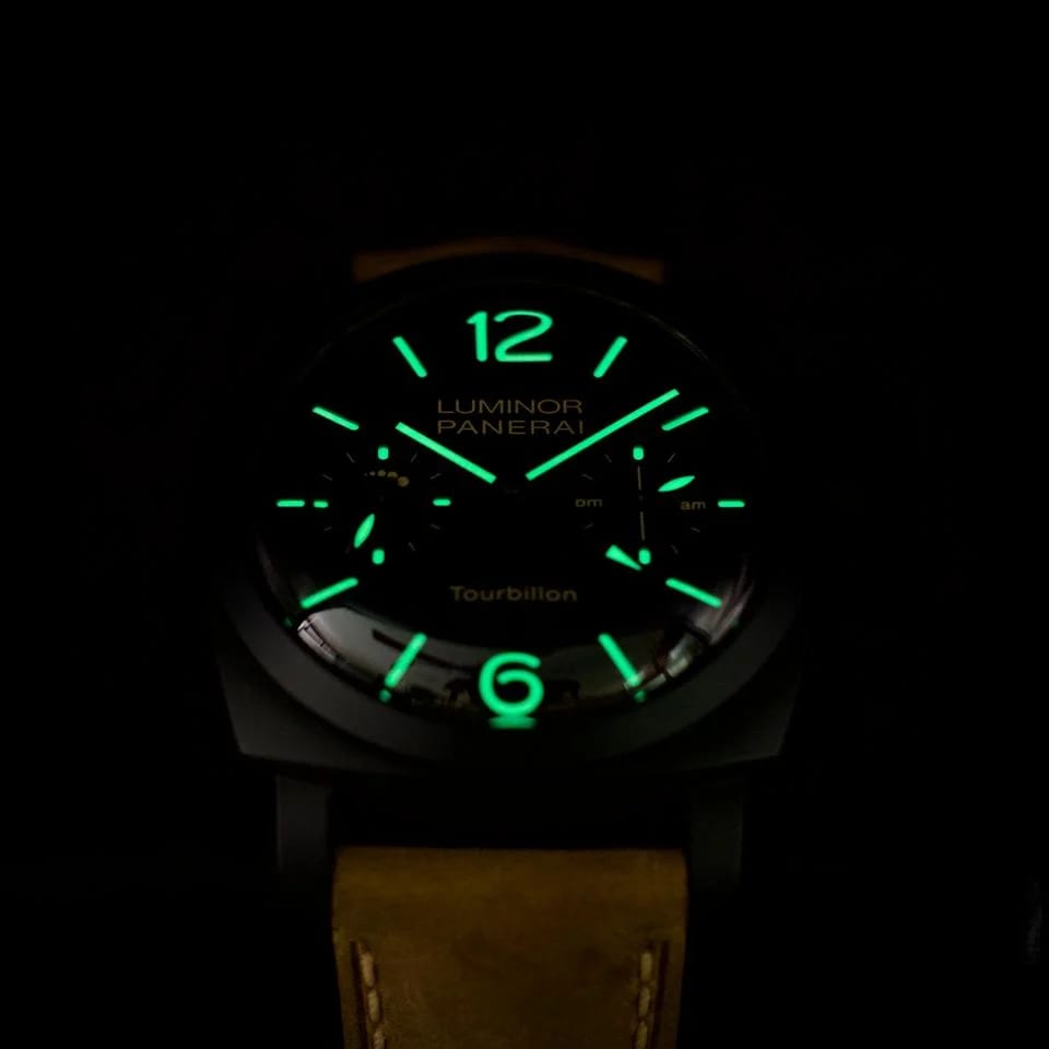 Panerai Luminor 1950 Tourbillon GMT PAM00396 48mm Ceramic Ltd 100 Pcs Extremely rare ceramic tourbillon in mint condition!! — photo 6
