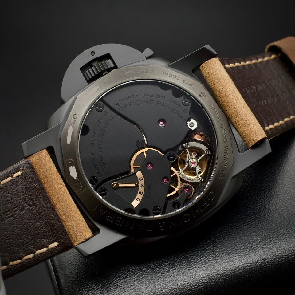Panerai Luminor 1950 Tourbillon GMT PAM00396 48mm Ceramic Ltd 100 Pcs Extremely rare ceramic tourbillon in mint condition!! — photo 7