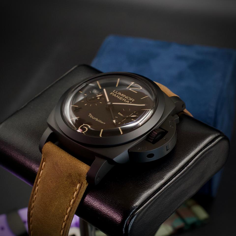 Panerai Luminor 1950 Tourbillon GMT PAM00396 48mm Ceramic Ltd 100 Pcs Extremely rare ceramic tourbillon in mint condition!! — photo 11