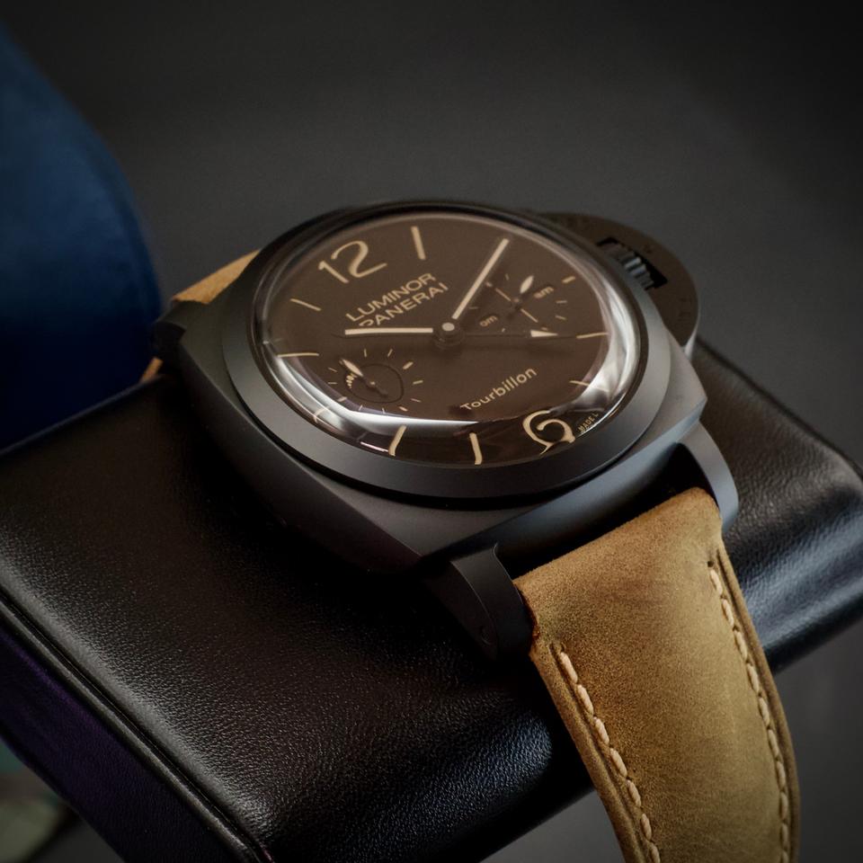 Panerai Luminor 1950 Tourbillon GMT PAM00396 48mm Ceramic Ltd 100 Pcs Extremely rare ceramic tourbillon in mint condition!! — photo 12