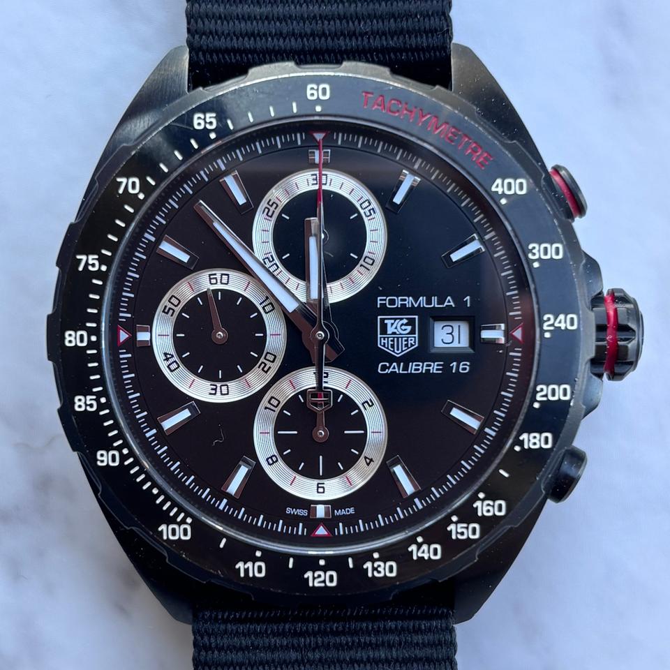 TAG Heuer Formula 1 Calibre 16 Black PVD Chronograph 44mm | Red Accents