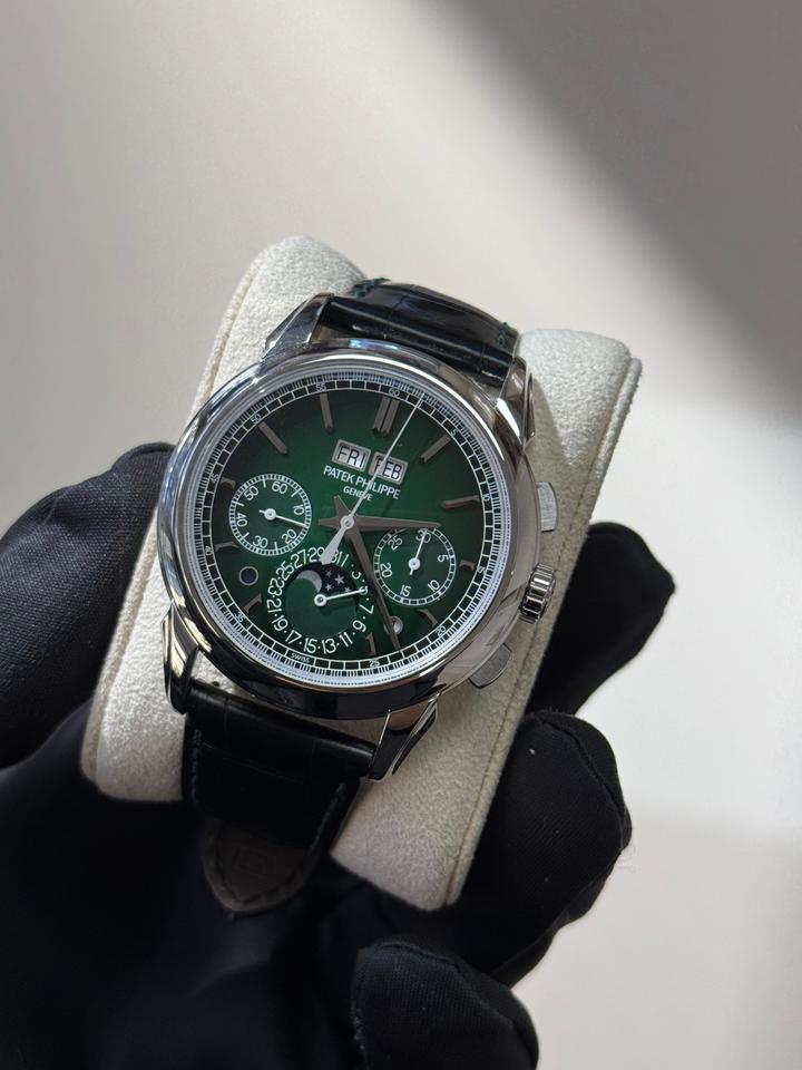 Patek Philippe Perpetual Calendar Chronograph 2024 New 5270P - Grand Complications Green Dial Platinum 41 mm — photo 3