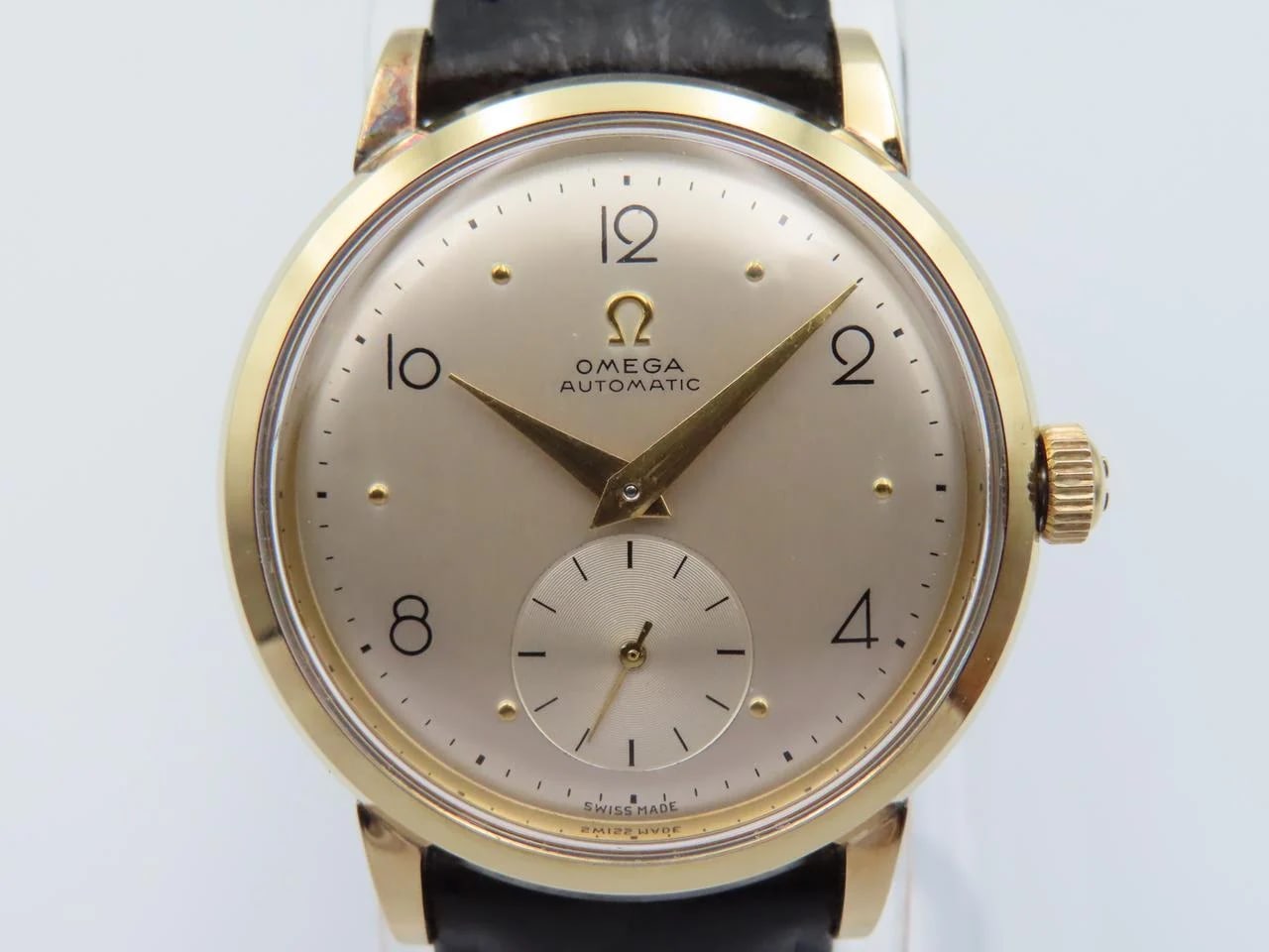 Omega Bumper Automatic Bumper 14k Gold Filled Vintage 1954 Men's 34mm Wristwatch - Unpolished