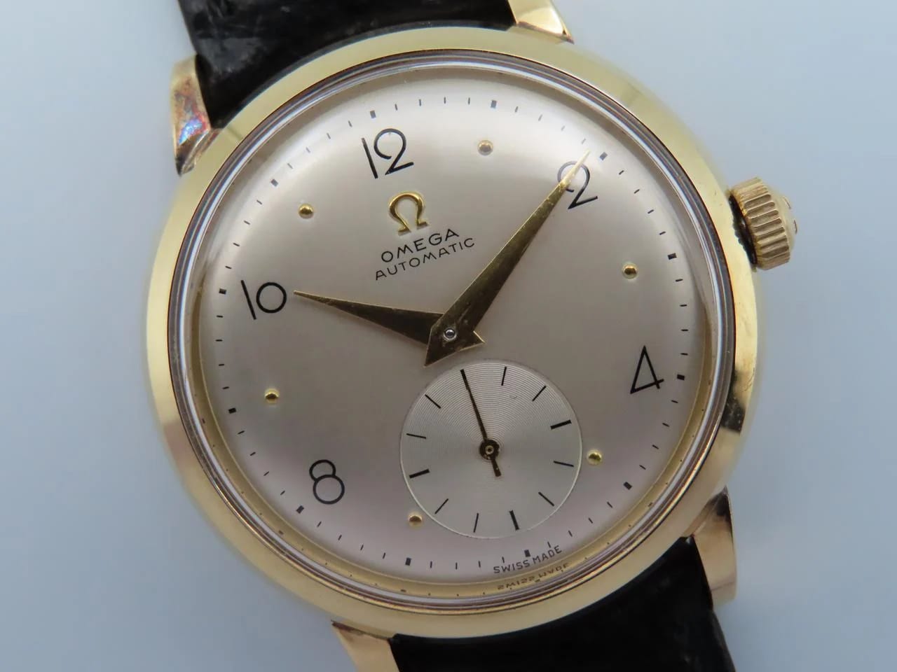 Omega Bumper Automatic Bumper 14k Gold Filled Vintage 1954 Men's 34mm Wristwatch - Unpolished — photo 4