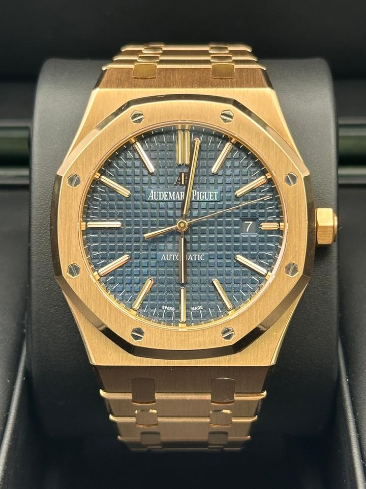 Audemars Piguet Royal Oak Selfwinding Blue Dial Rose Gold — photo 2