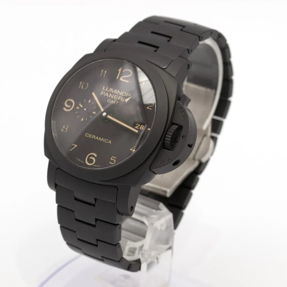 Panerai Luminor 1950 3 Days GMT Automatic Tuttonero Luminor 1950 Gmt Like New Ceramic Black Dial 44mm Pam00438 — photo 2
