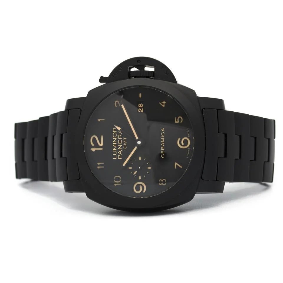 Panerai Luminor 1950 3 Days GMT Automatic Tuttonero Luminor 1950 Gmt Like New Ceramic Black Dial 44mm Pam00438 — photo 3