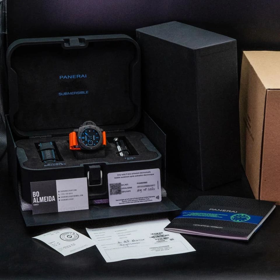 Panerai Submersible PAM00960 42mm Carbotech Black Dial Box Papers 2020 — photo 2