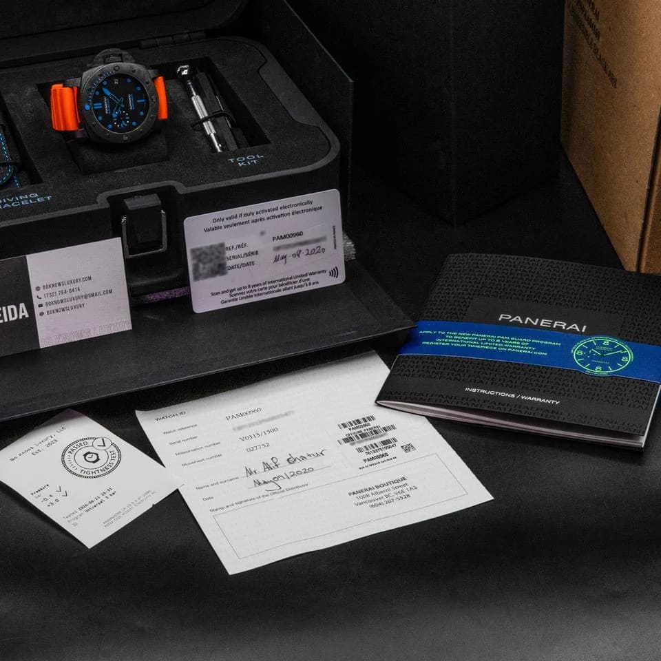 Panerai Submersible PAM00960 42mm Carbotech Black Dial Box Papers 2020 — photo 3