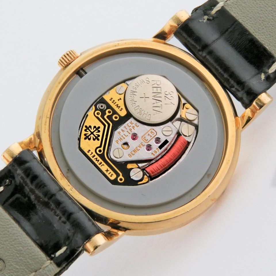 Patek Philippe Calatrava 18k Ladies 26mm Quartz Hobnail Clous-de-Paris Bezel Black Arabic Dial — photo 6